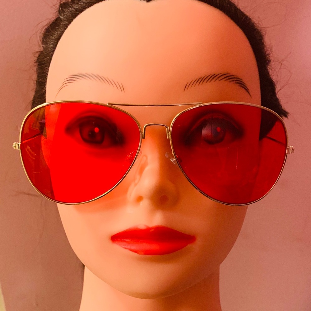 Red and gold sunglasses